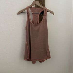 Athleta Orange Striped Tank Top